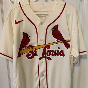 MLB Authentic St. Louis Cardinals Off White Nike Jersey.